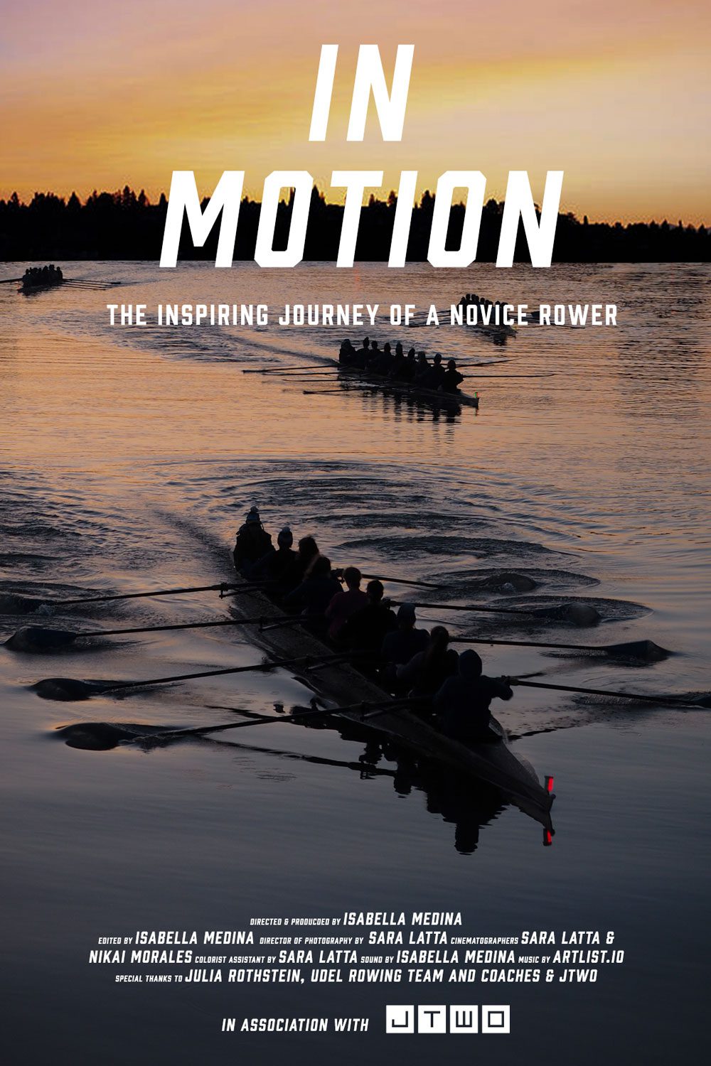 In Motion Poster Version 2 directed by Isabella Medina The story of a novice rower
